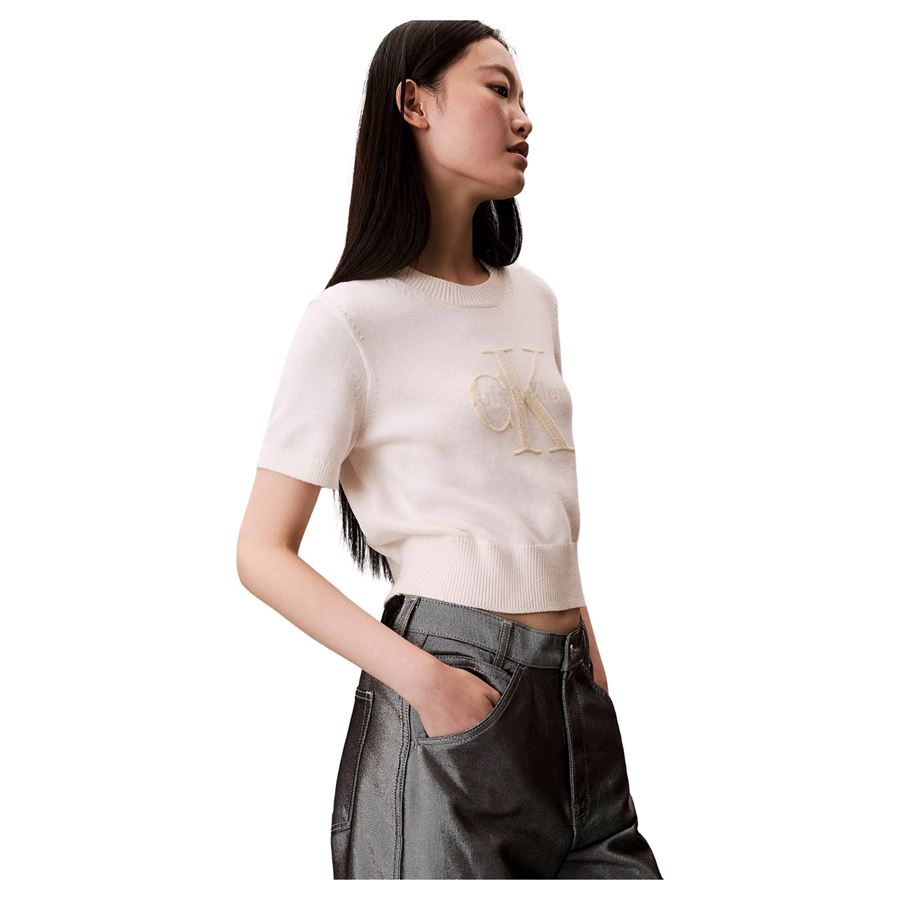 Maglione a maniche corto monologo da donna Calvin Klein | LV044E306GYBH